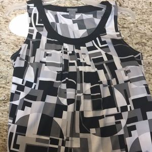 Black and white blouse